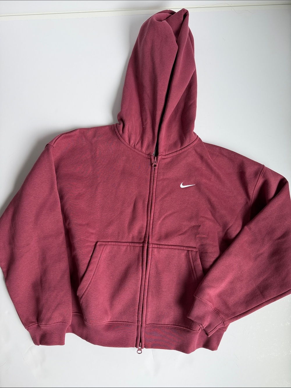 Nike Kids' Burgundy Full-Zip Hoodie